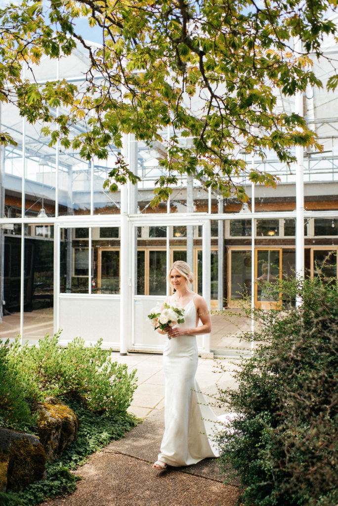 Intimate wedding at the UW Center for Urban Horticulture in Seattle Washington