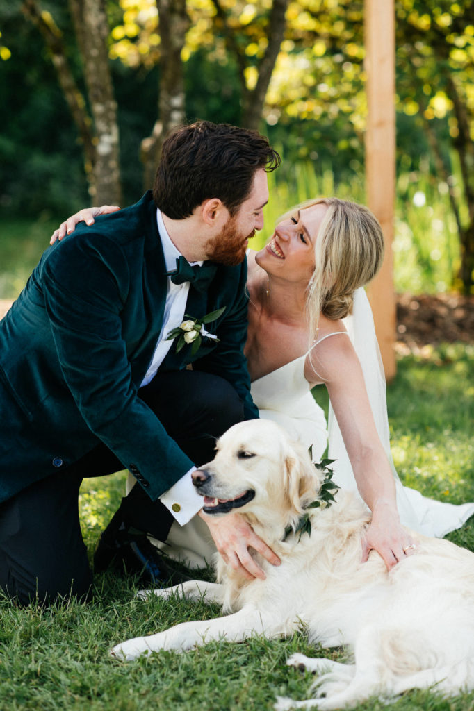 Intimate wedding at the UW Center for Urban Horticulture in Seattle Washington