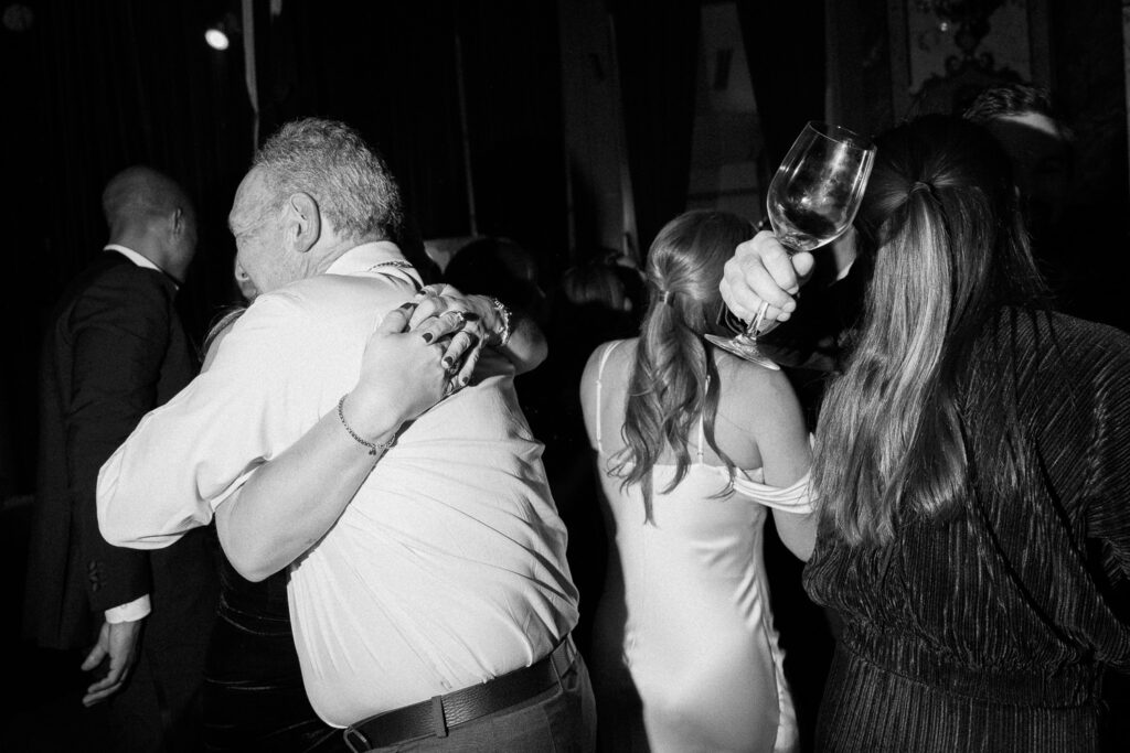 the ruins Seattle wedding reception modern documentary flash photography