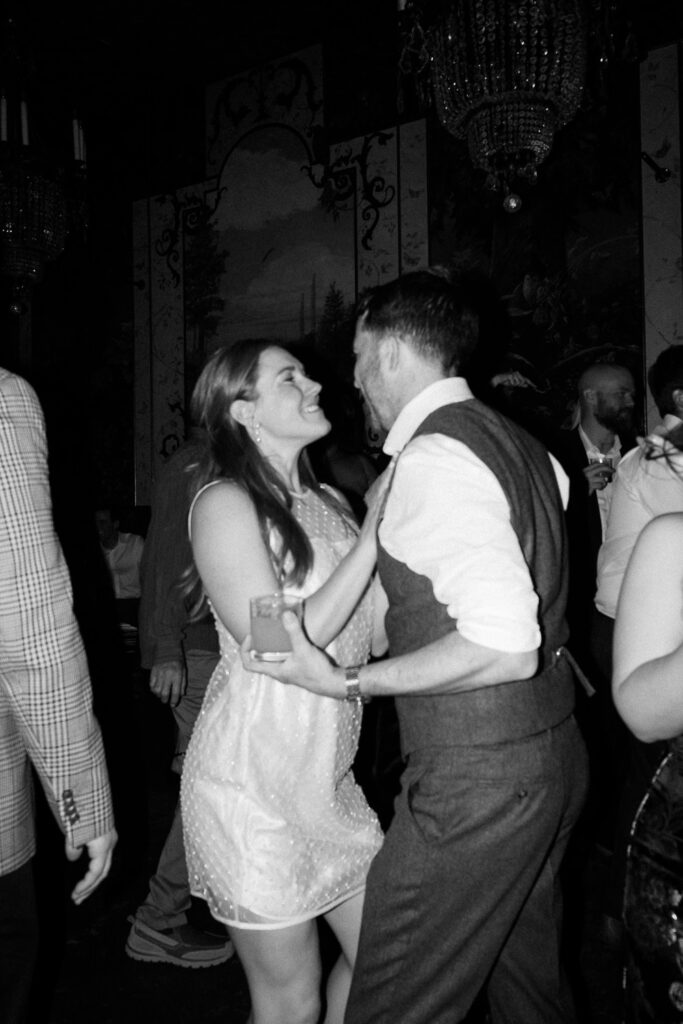 the ruins Seattle wedding reception modern documentary flash photography