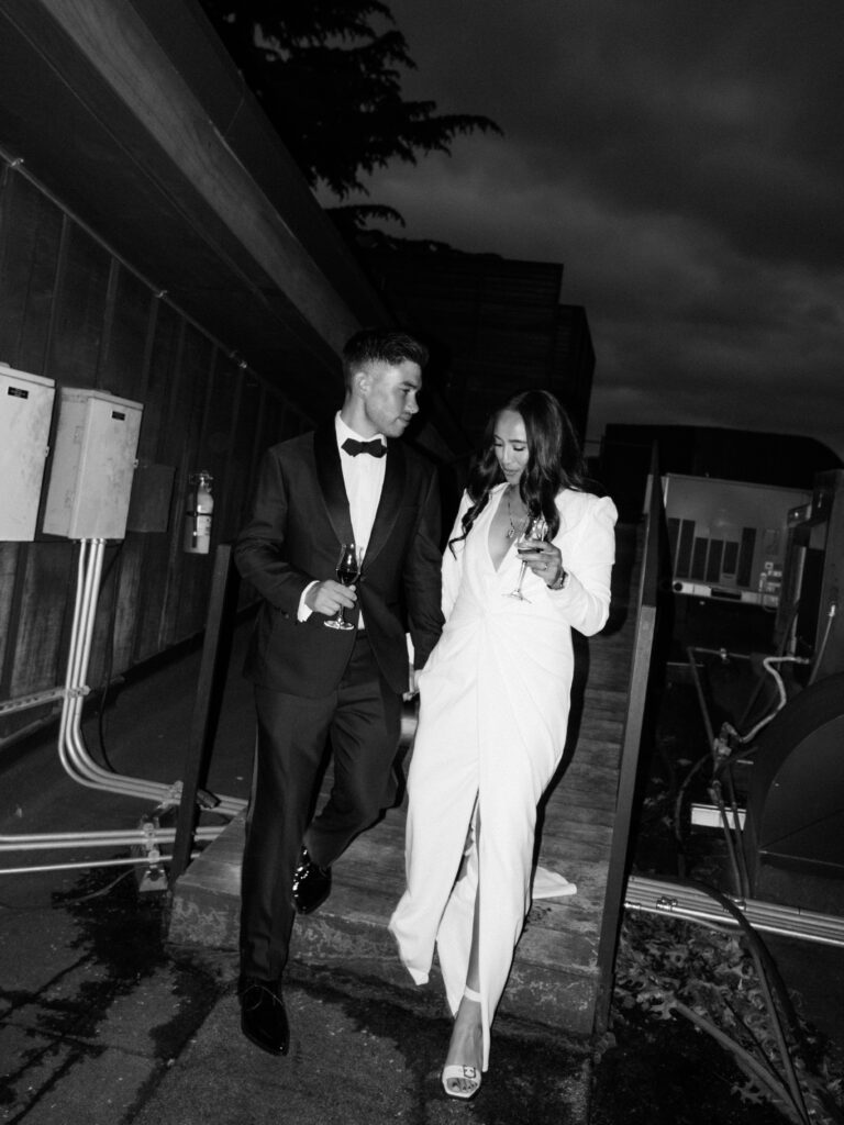 Documentary style wedding photography at Canlis Restaurant Seattle