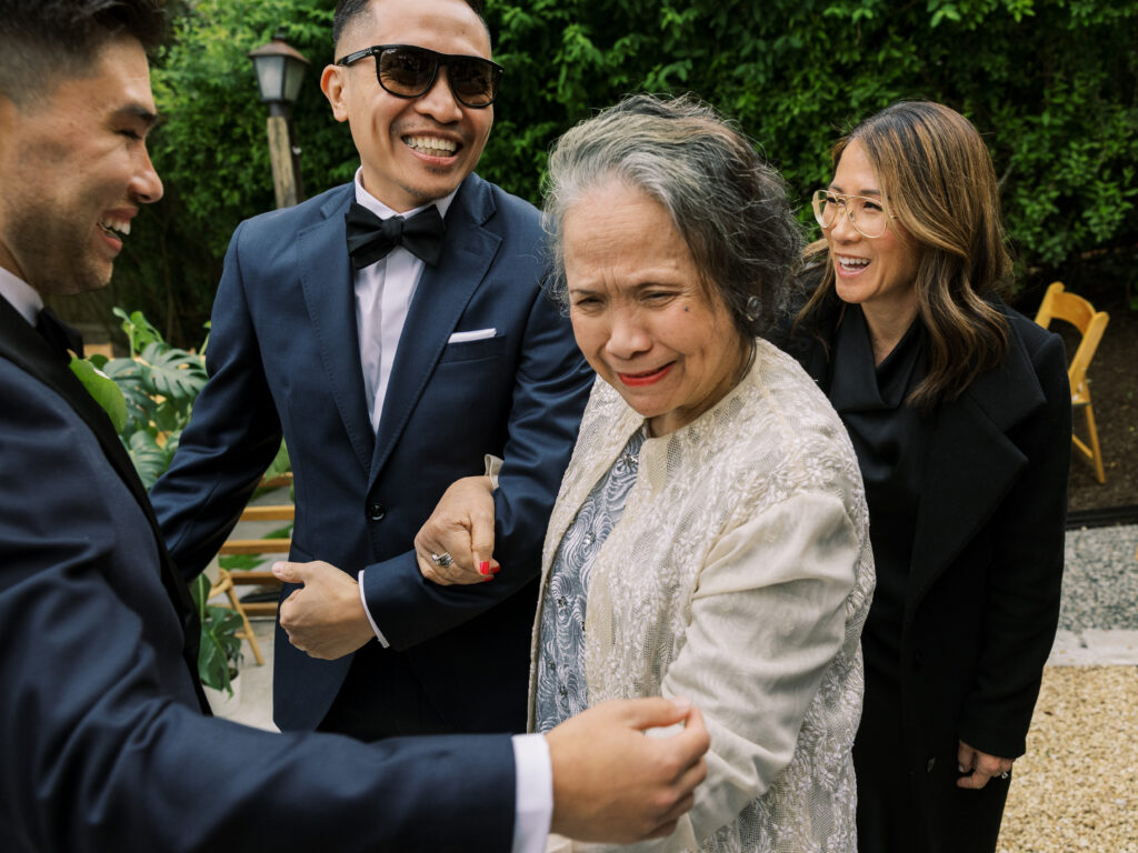 Documentary style wedding photography at Canlis Restaurant Seattle