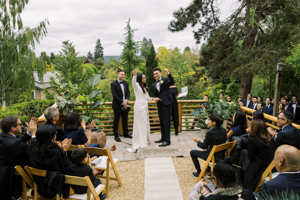 Documentary style wedding photography at Canlis Restaurant Seattle