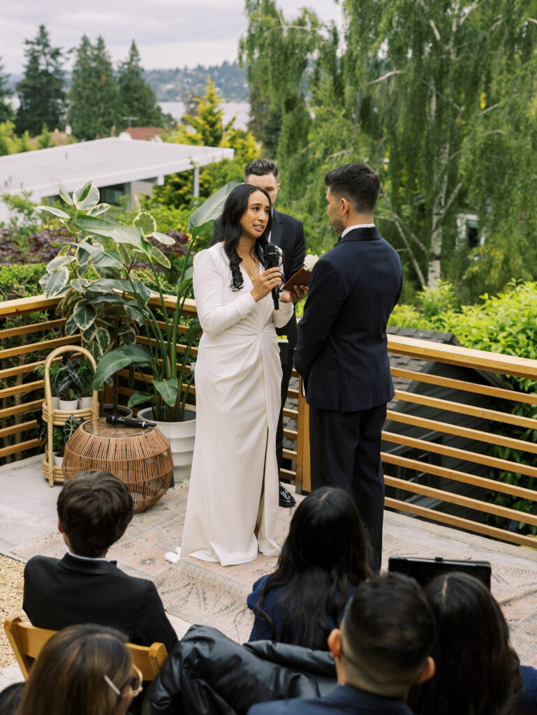 Documentary style wedding photography at Canlis Restaurant Seattle