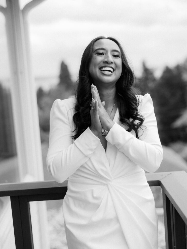 Documentary style wedding photography at Canlis Restaurant Seattle