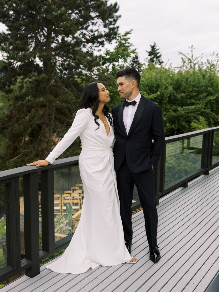 Documentary style wedding photography at Canlis Restaurant Seattle